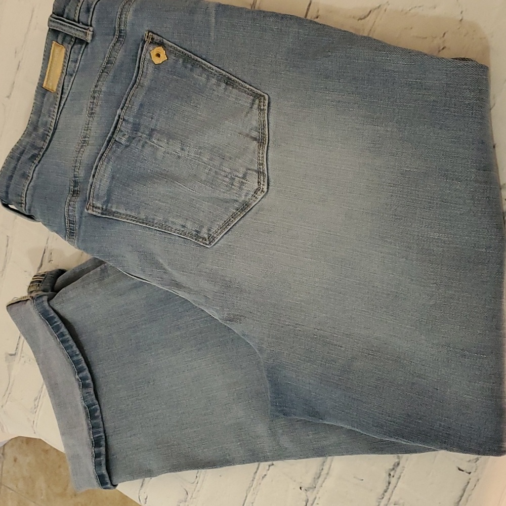 NWT DEMOCRACY "FLEX"-ELLENT" GIRLFRIEND CROPPED CUFFED BLUE JEAN SZ 10 - Picture 4 of 5